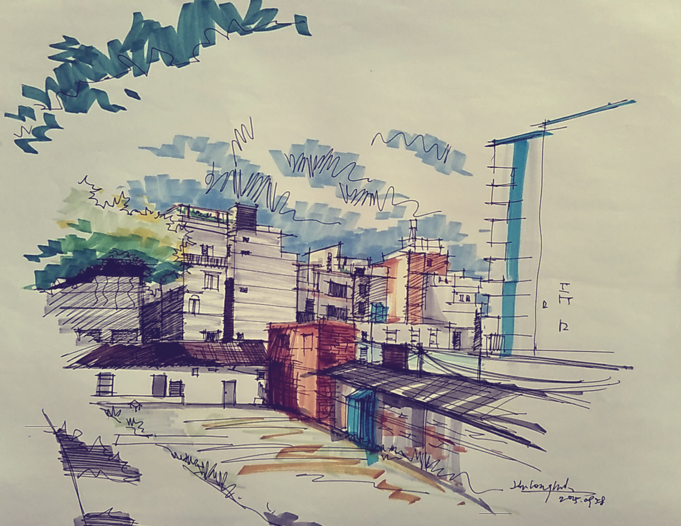 老炭頭LLH的室內(nèi)設(shè)計(jì)手繪草圖藝術(shù)